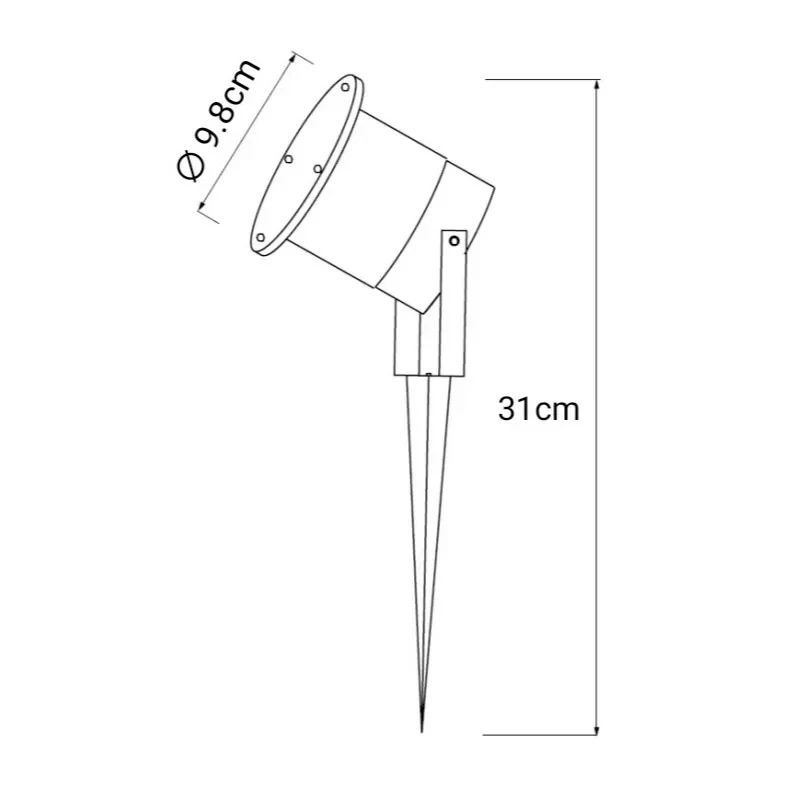 ESTACA LED NEGRA 1L GU10 4