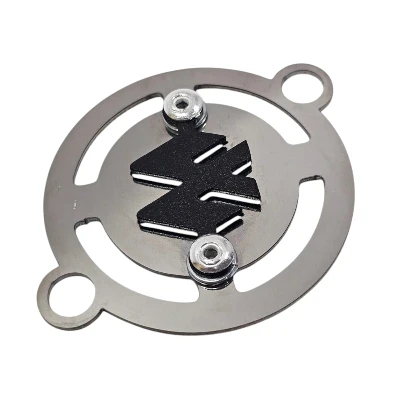 NS 200 / P. Tapa filtro de aceite acero cromado logo 3d negro ML