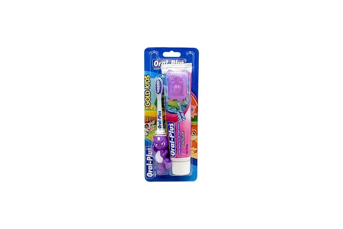 CEPILLO GOLD KIDS NIÑAS + CREMA + PROTECTOR