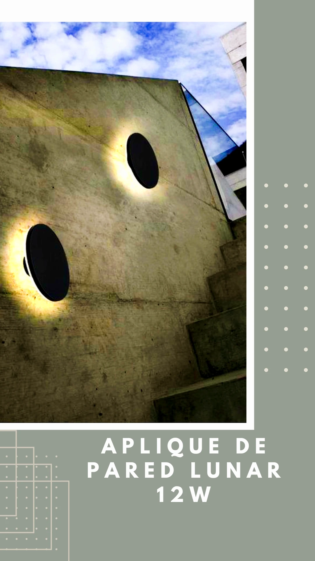  Aplique LED Tipo Luna 12w 3