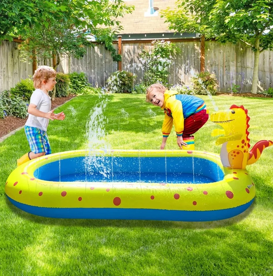 PISCINA CON ASPERSORES DINOSAURIO 3
