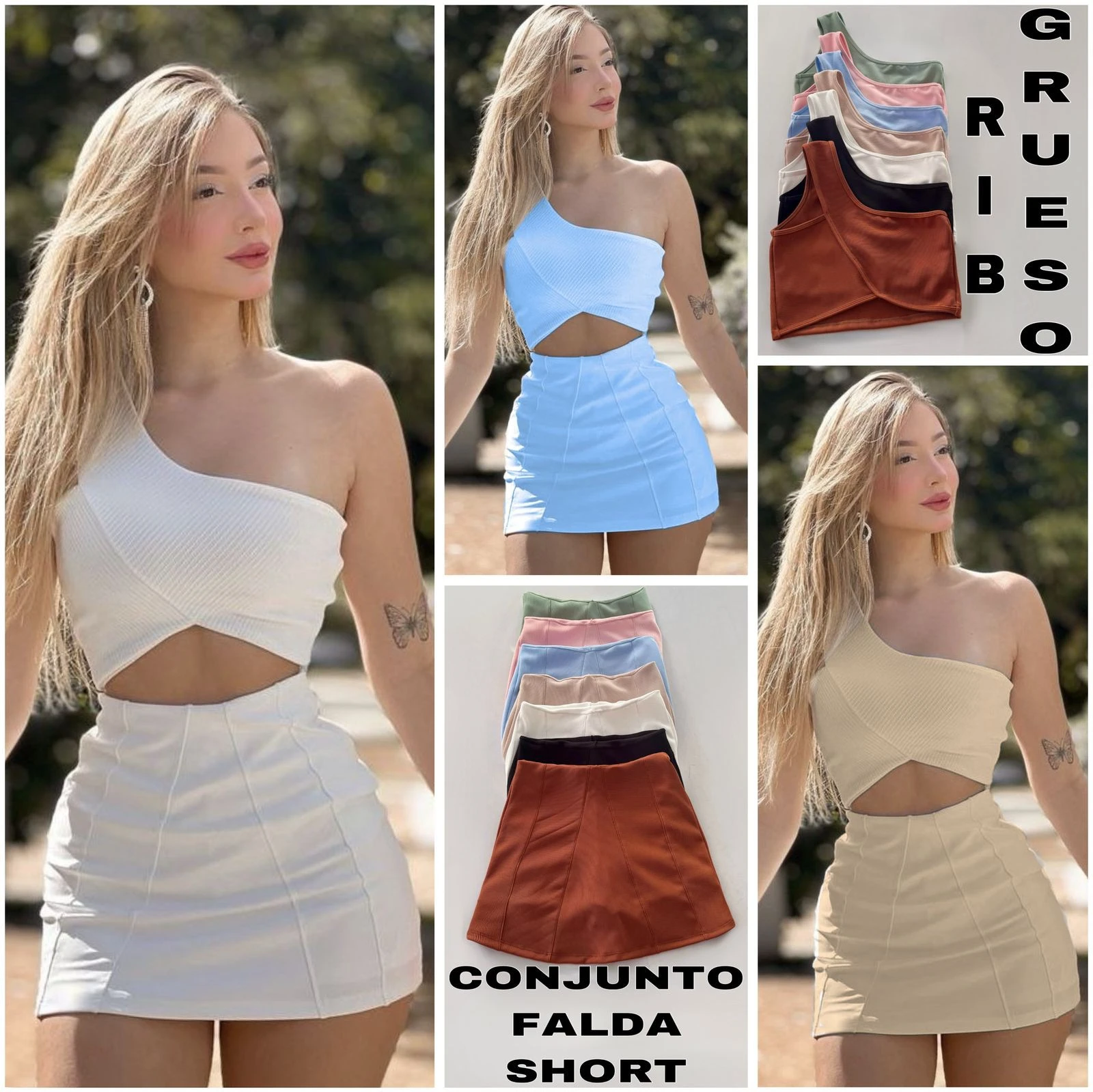 SET 2 PIEZAS FALDA SHORT
