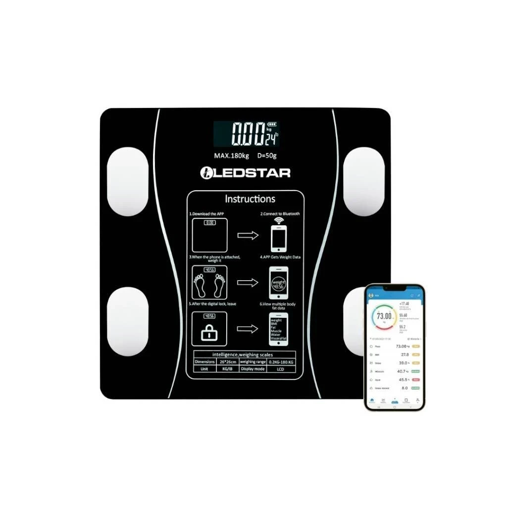 Balanza Digital Smart con App 180Kg 𝙇𝙀𝘿𝙎𝙏𝘼𝙍