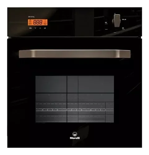 Horno Empotrable Morelli Gas Cristal 900 Grill Negro