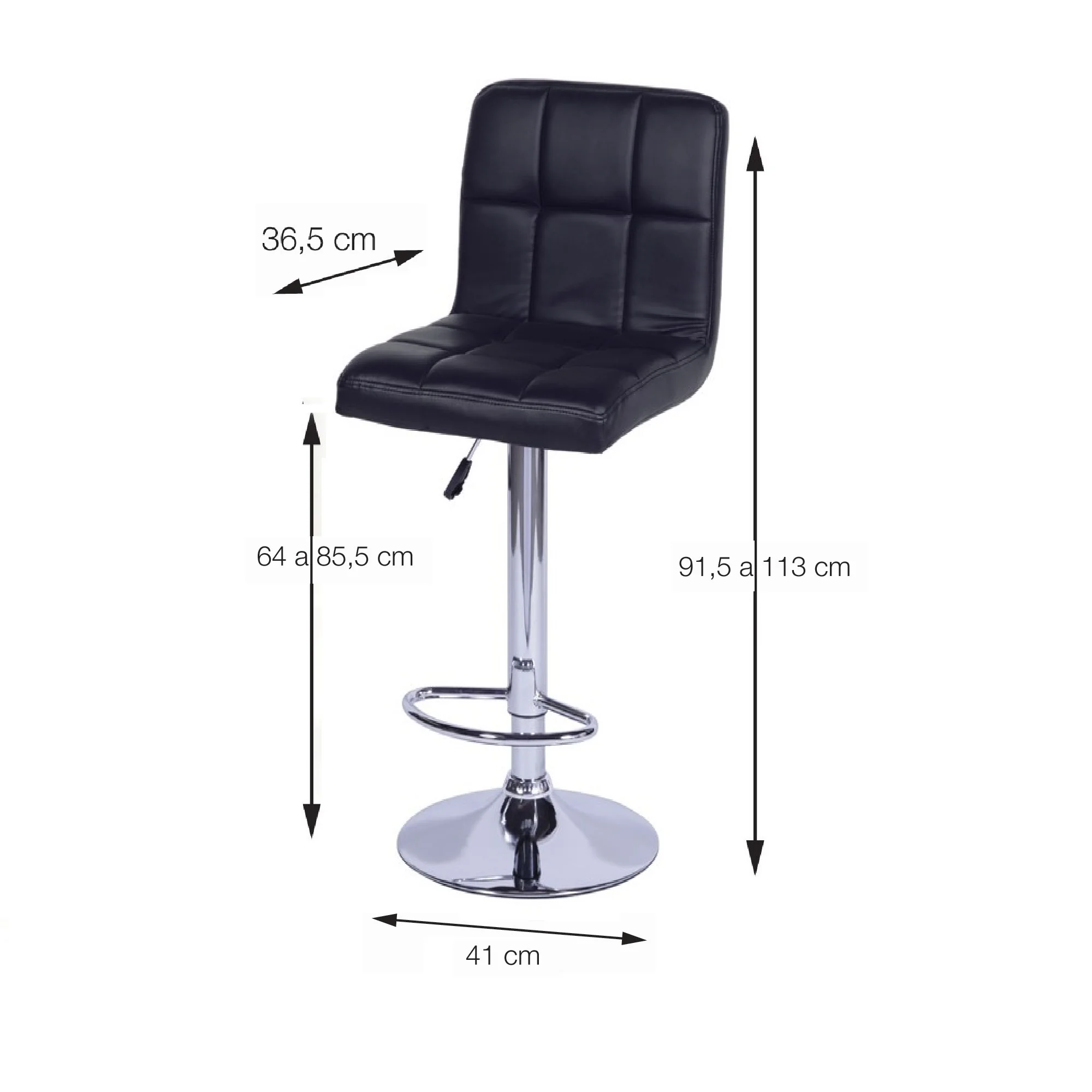 Set x 2 Silla Acolchada  Tipo Bar Alta  5