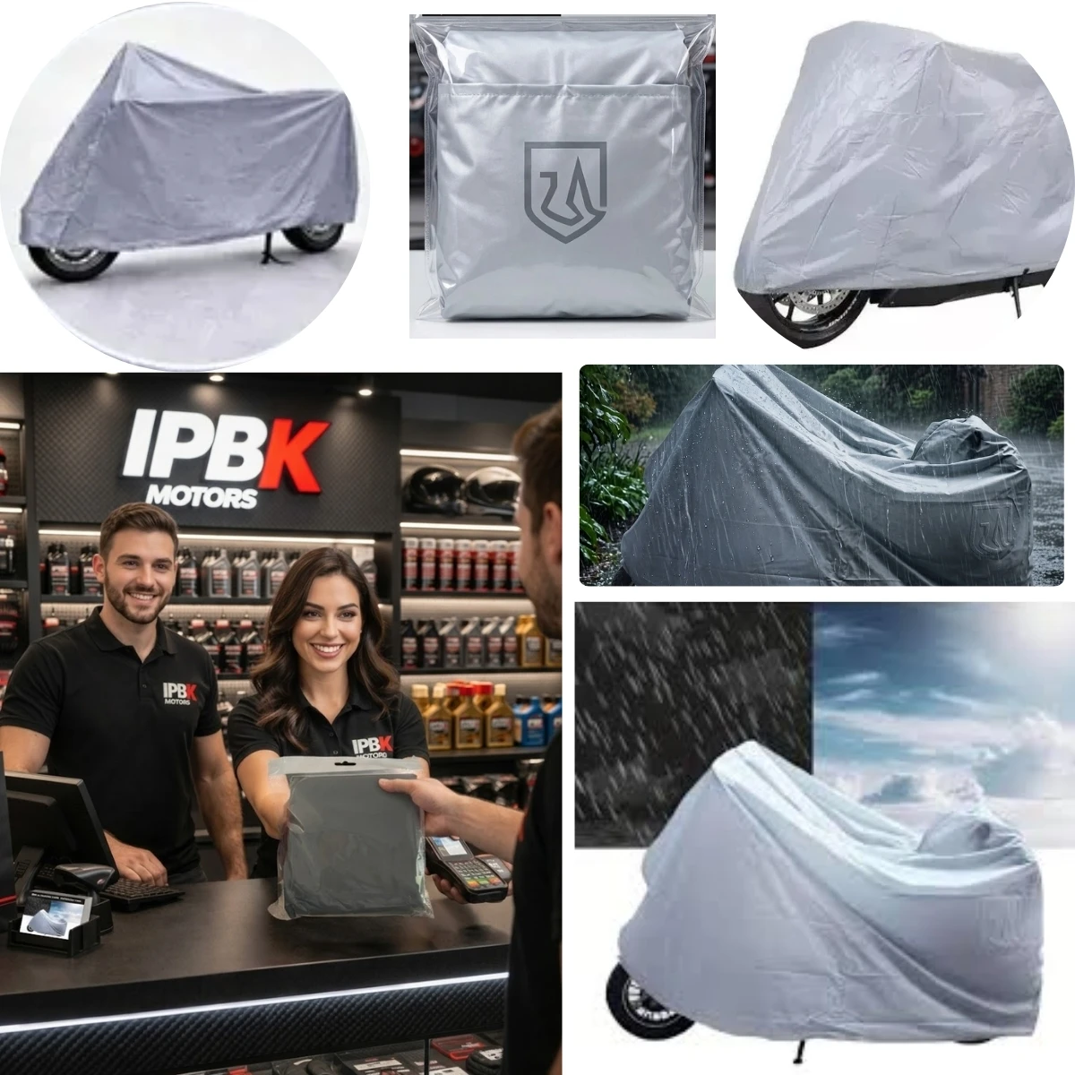 Funda moto impermeable lluvia protección total polvo sol seguridad urban 2