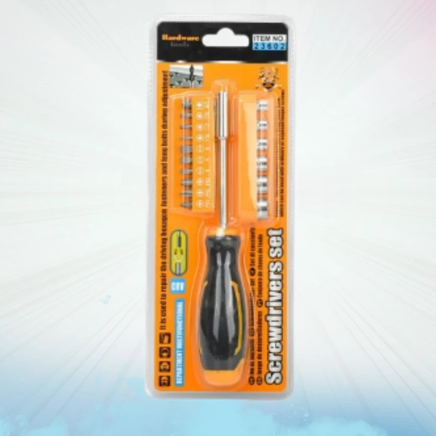 SET BLÍSTER DESTORNILLADOR 16 PUNTAS (6 LLAVES TUBOS) 