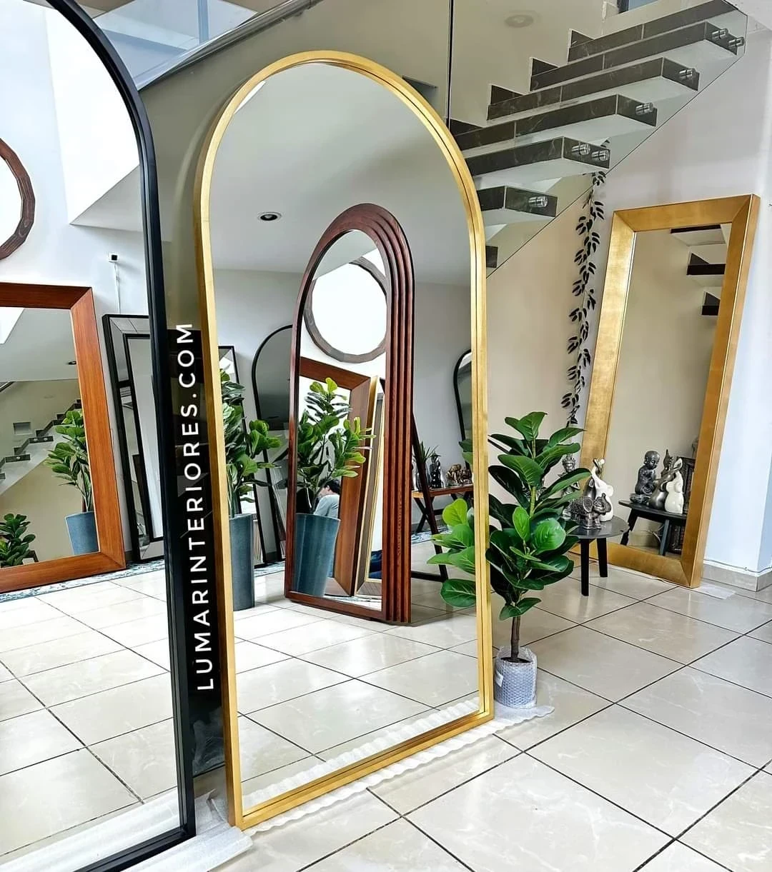 Espejo ESMERALDA 180x90 cm HOJA DE ORO 6