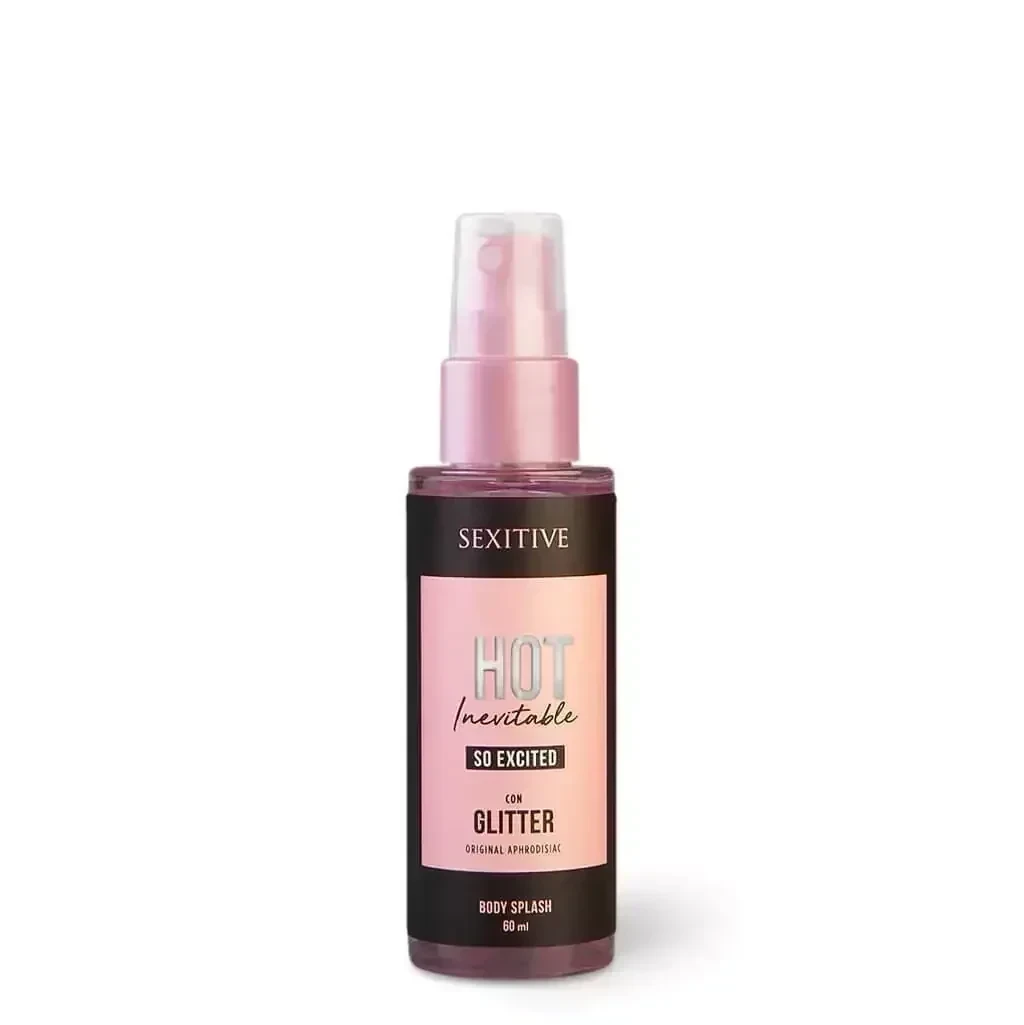 Nuevo! Body Splash Hot Inevitable So Excited con glitter - 60ml