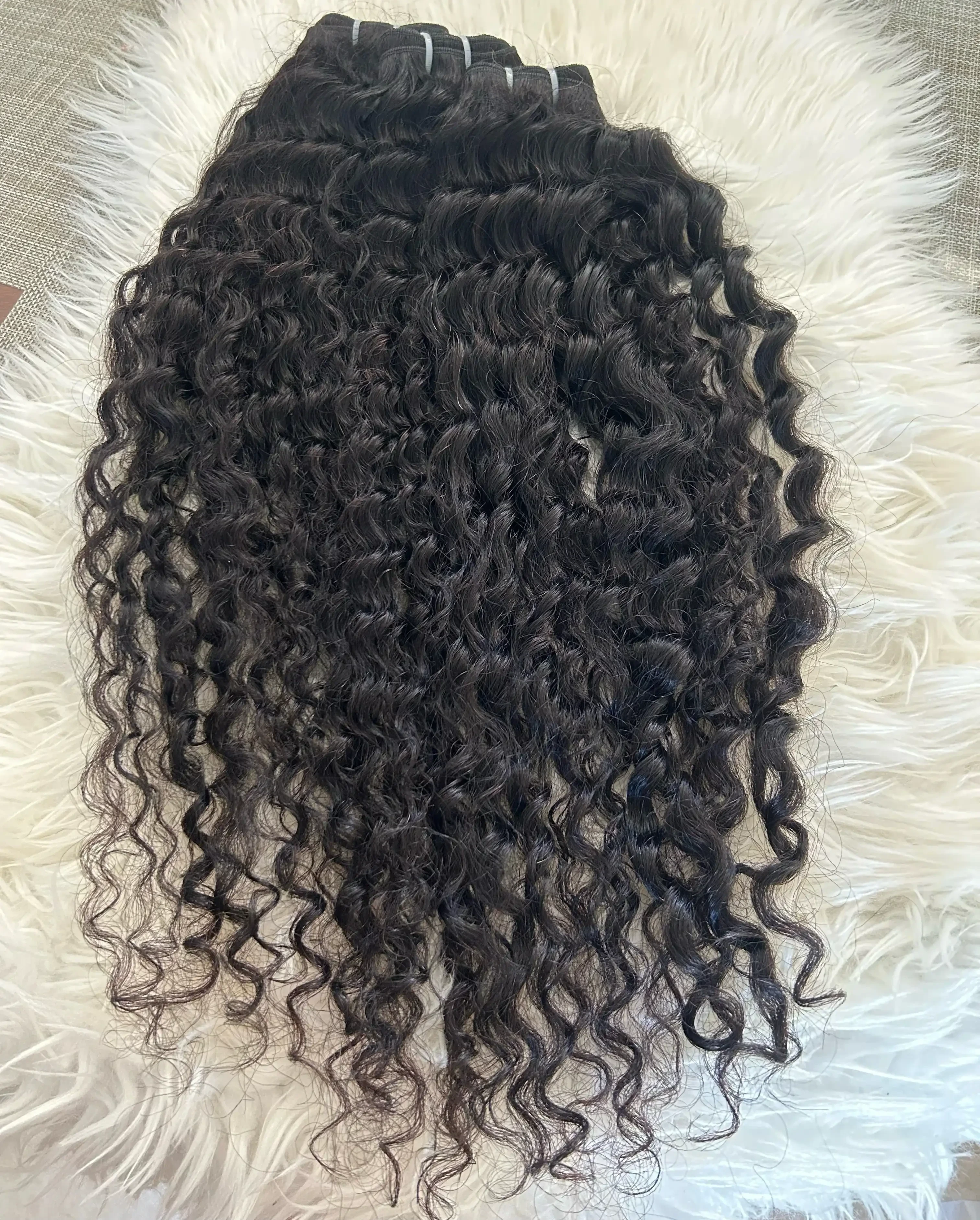 Extensiones de cortina rizada cabello humano  2