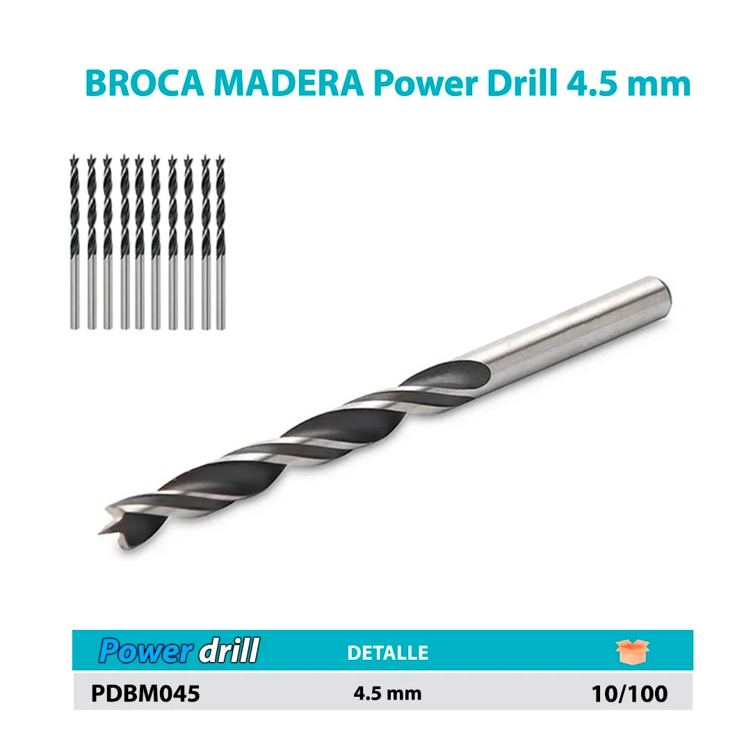 BROCA MADERA Power Drill 4.5 mm