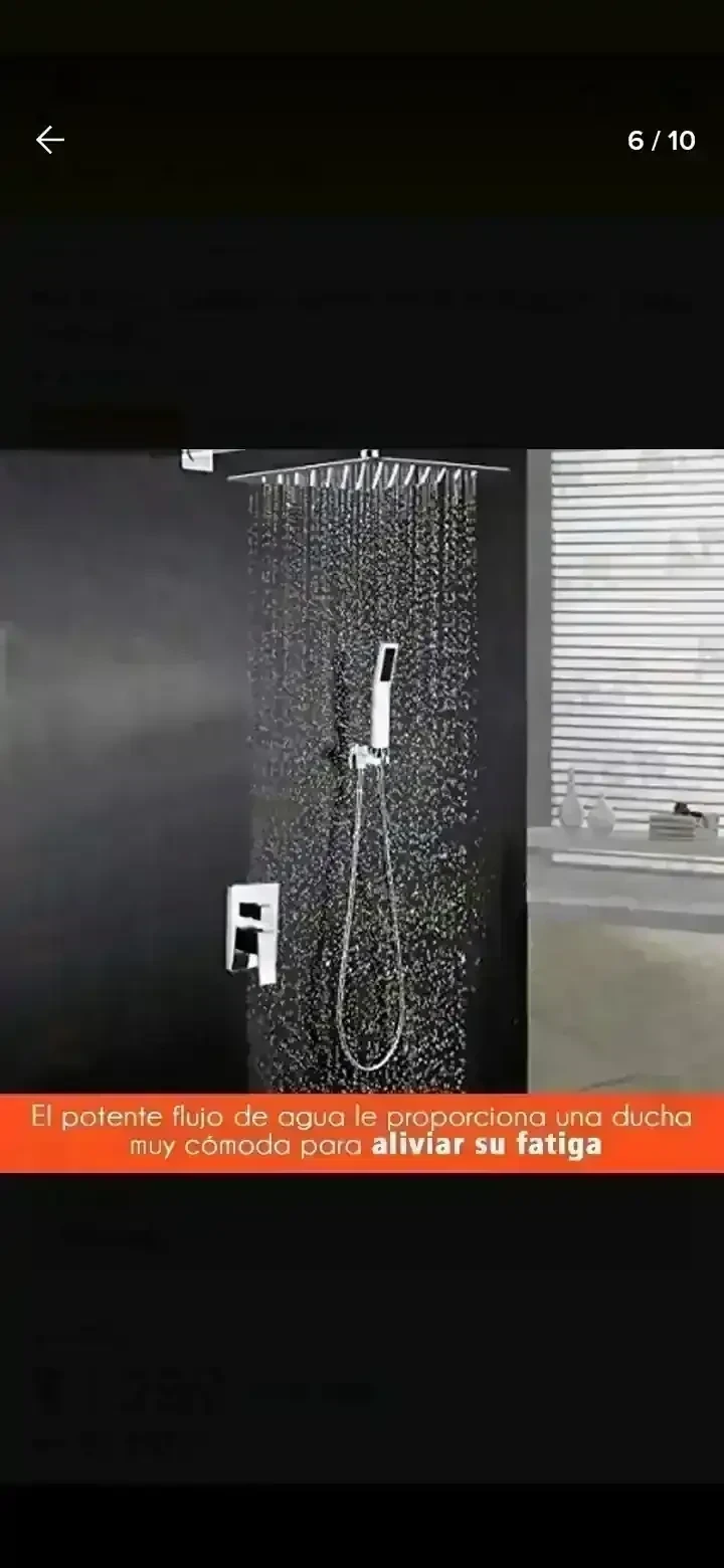 Ducha acero inoxidable cuadrada 3