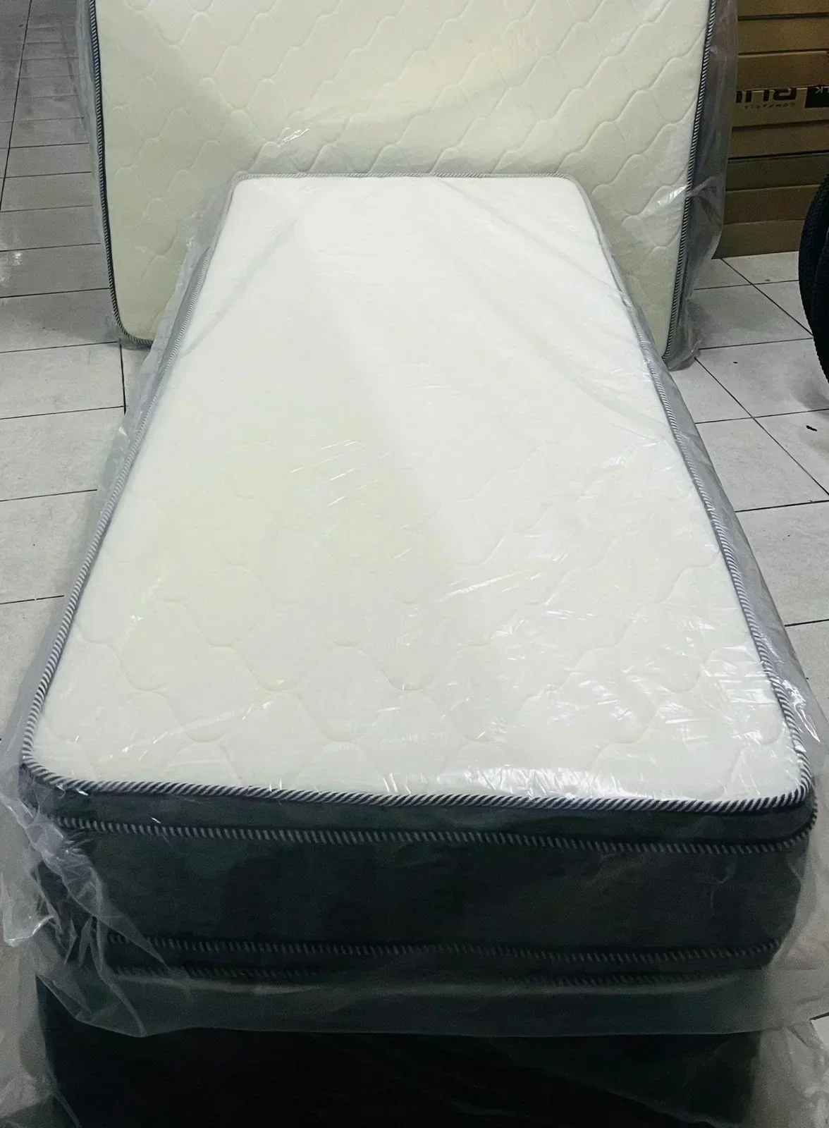 SOMMIER 1 PLAZA BLANCO Y GRIS