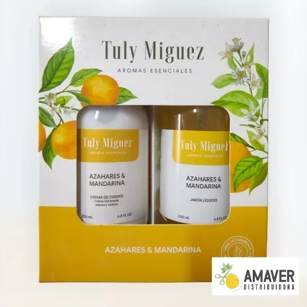 CREMA CUERPO  200ML + JABÓN LÍQUIDO 200ML AZAHARES Y MANDARINA 