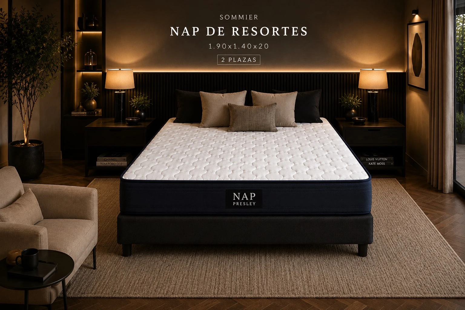 SOMMIER NAP PRESLEY 2 PLAZAS COLCHON DE RESORTES