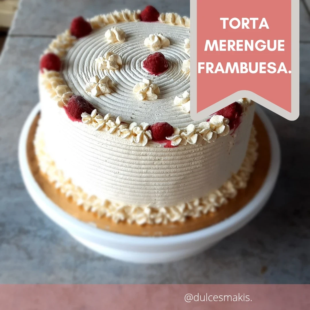 Torta Merengue Frambuesa Congelada. 20 Personas.