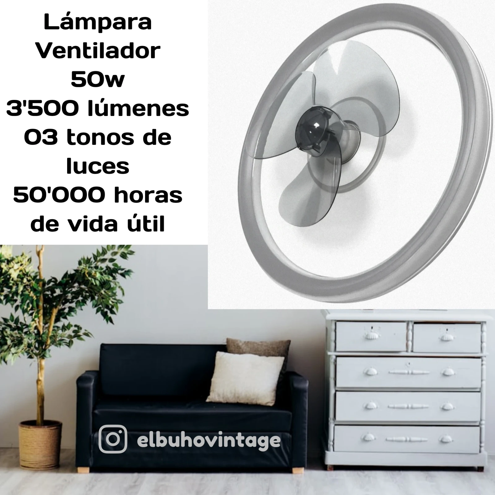Lámpara Ventilador 50w 3