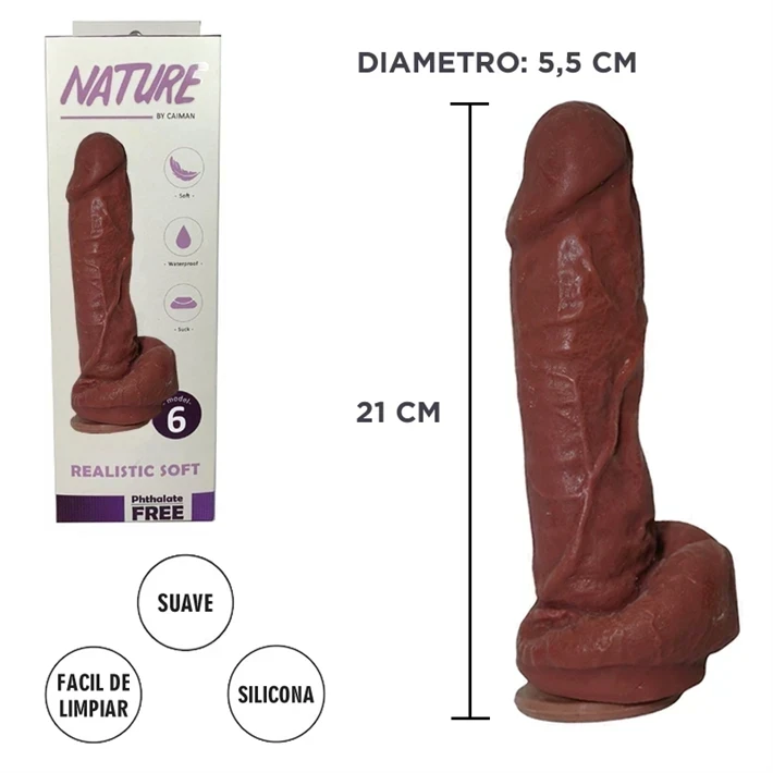 Dildo Mulato Cyberskin con ventosa N°6