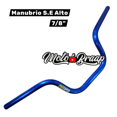 Manubrio S.E Alto 7/8" color Azul ( INCLUYE TRAVESAÑO NEGRO ) MUNDI PRO02854