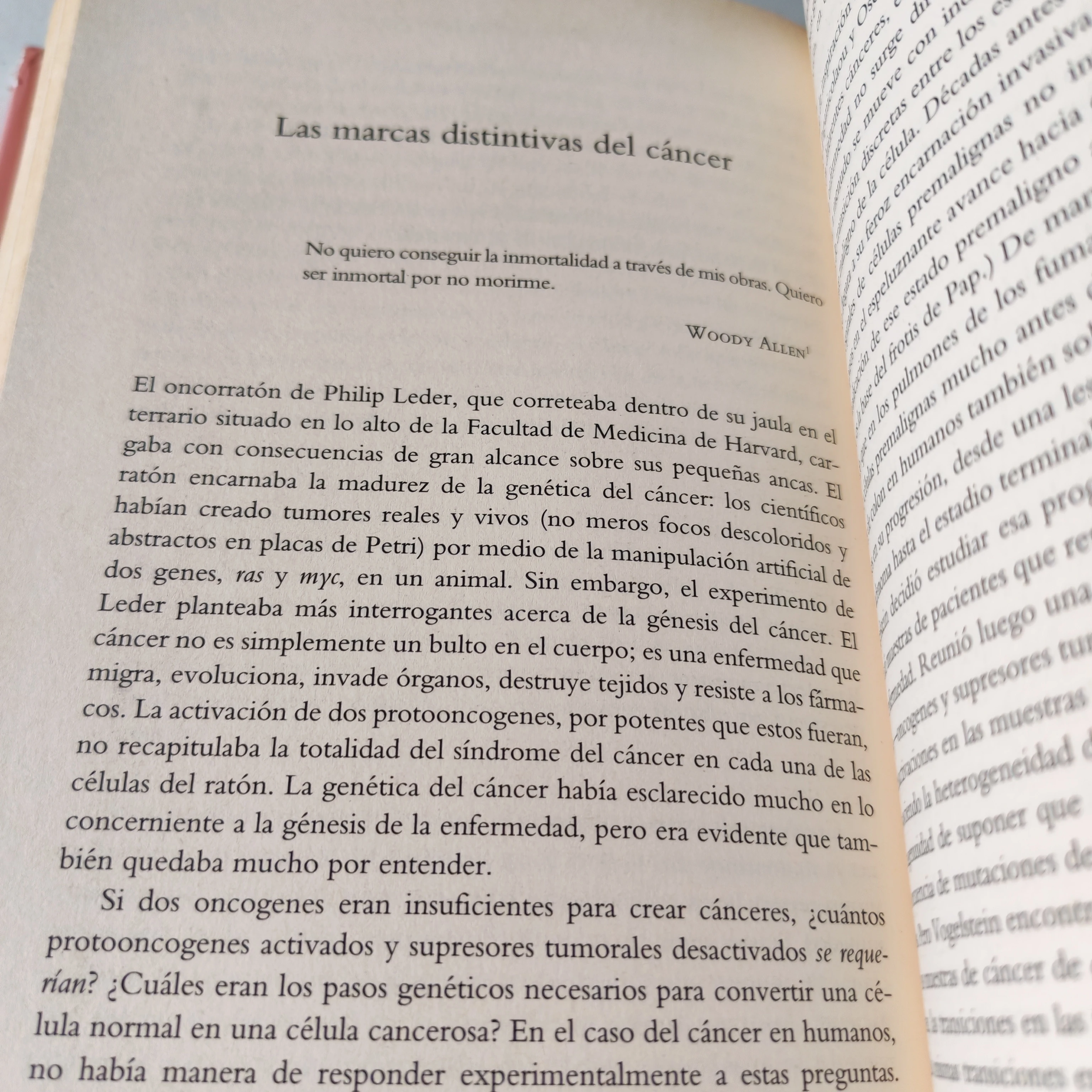 El emperador de todos los males, una biografía del cáncer, S. Mukherjee, usado 3
