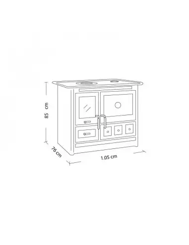 Cocina a leña grande Palladio XXL Amesti 3