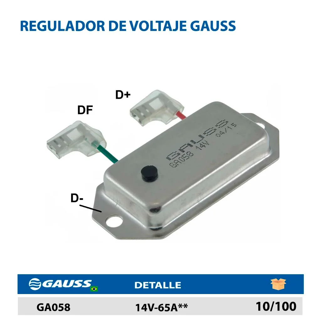 REGULADOR DE VOLTAJE GAUSS 14V-65A**