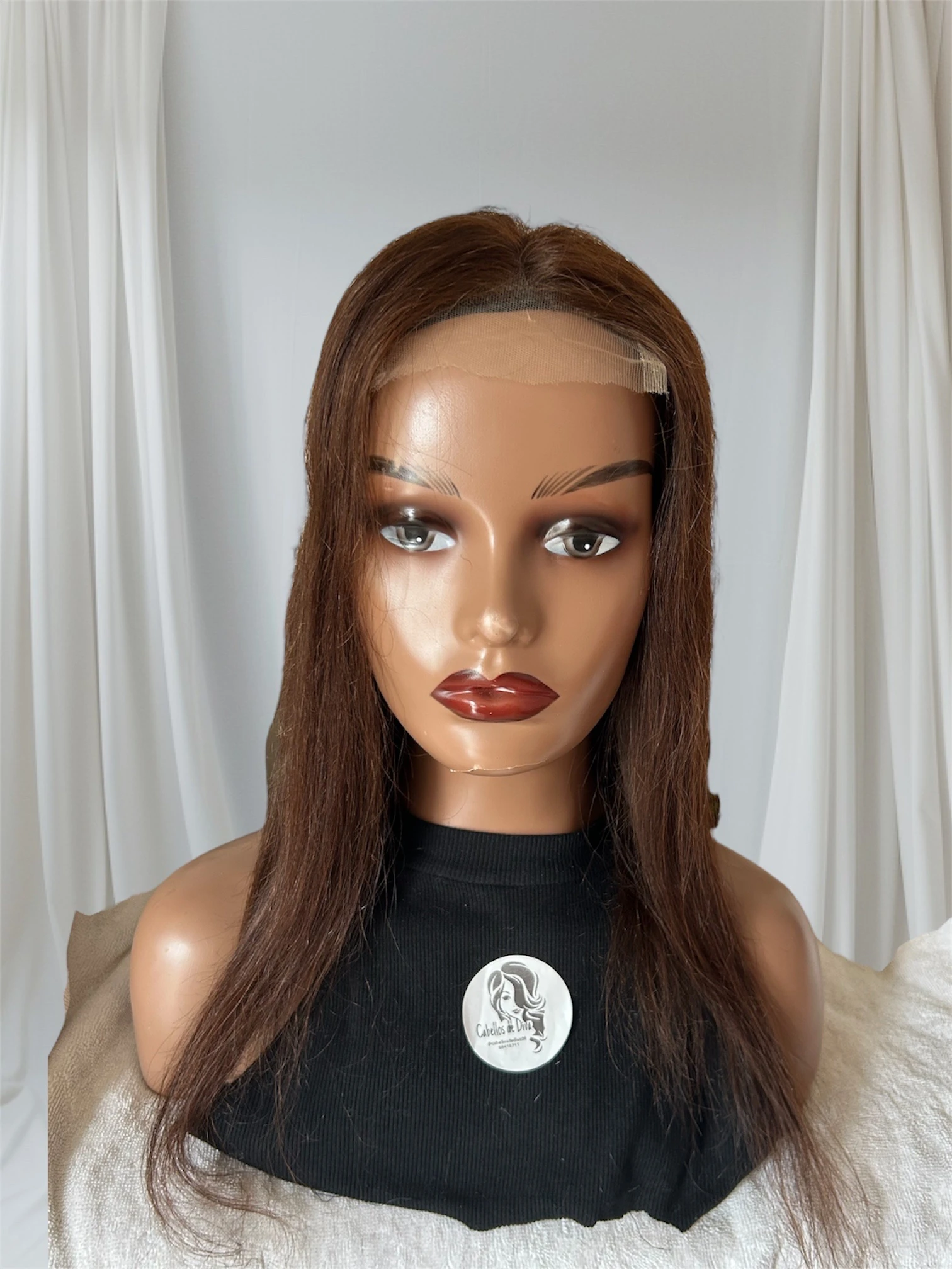 Topper de cabello humamo 18” con frontal 4x4  2