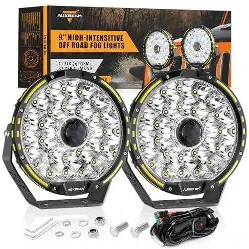 Auxbeam Luces antiniebla 9" par