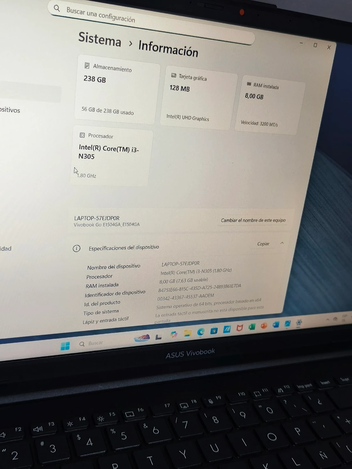 Asus Core i3 Gen 12 ultra Rapido 8/256 gb  7