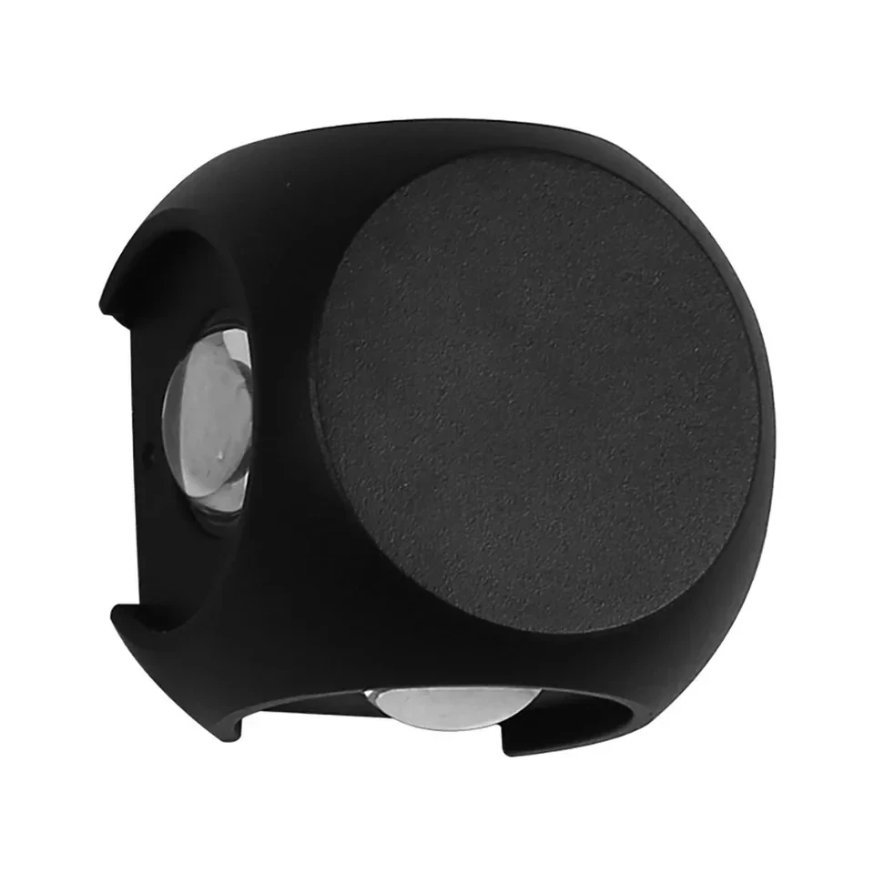 APLIQUE PARED LED REDONDO NEGRO 4W 2