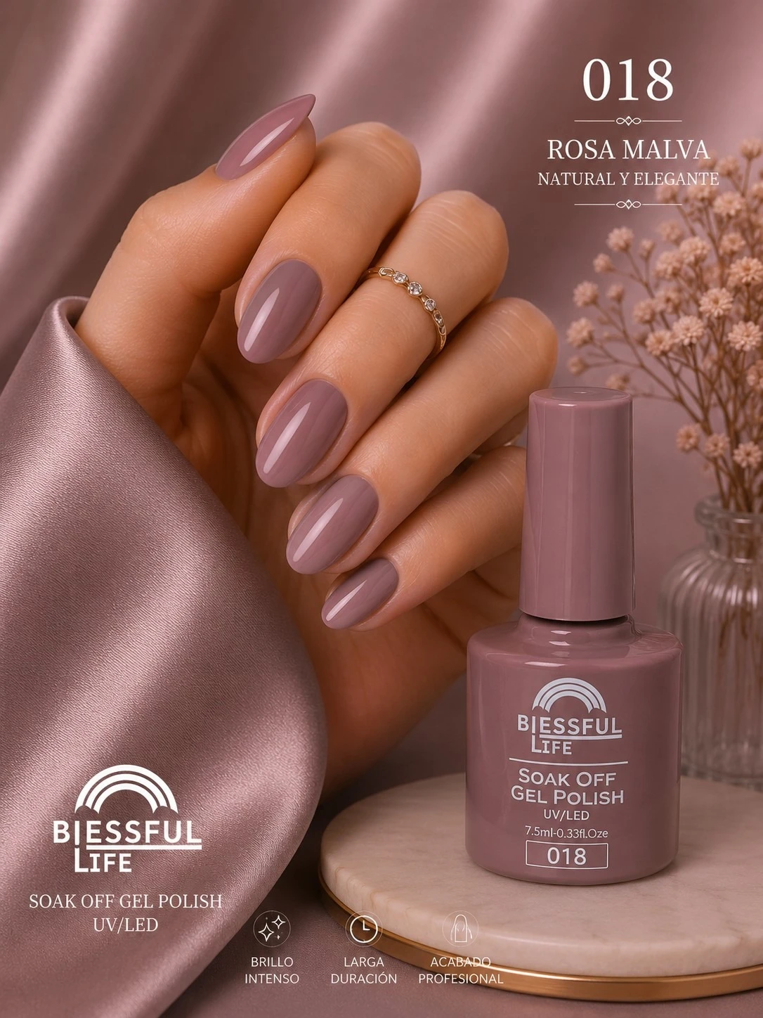 biessful life esmalte semi permanente tono 018