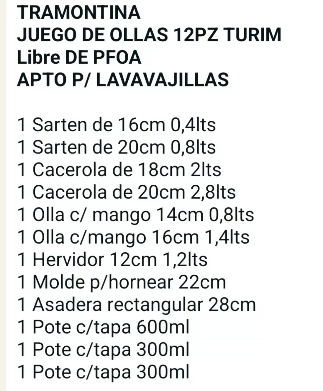 BATERIA DE OLLAS TRAMONTINA TURIM 12PZ 2