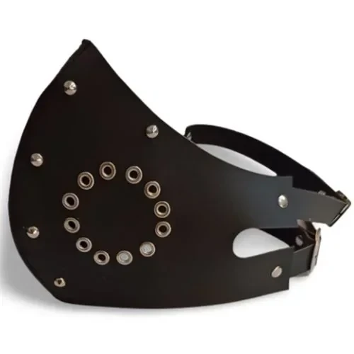 Bozal Tapa Boca Eco Cuero Negro 2