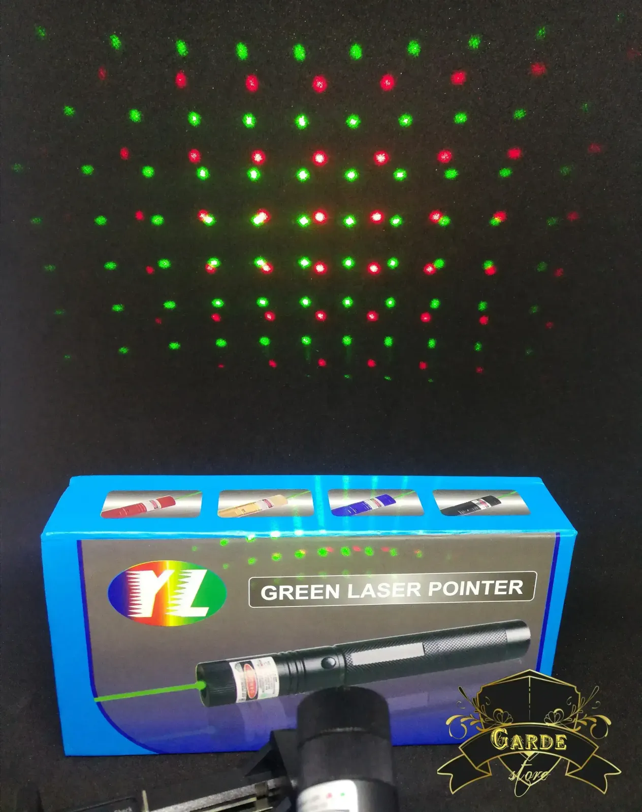 Puntero laser dual rojo y verde. 