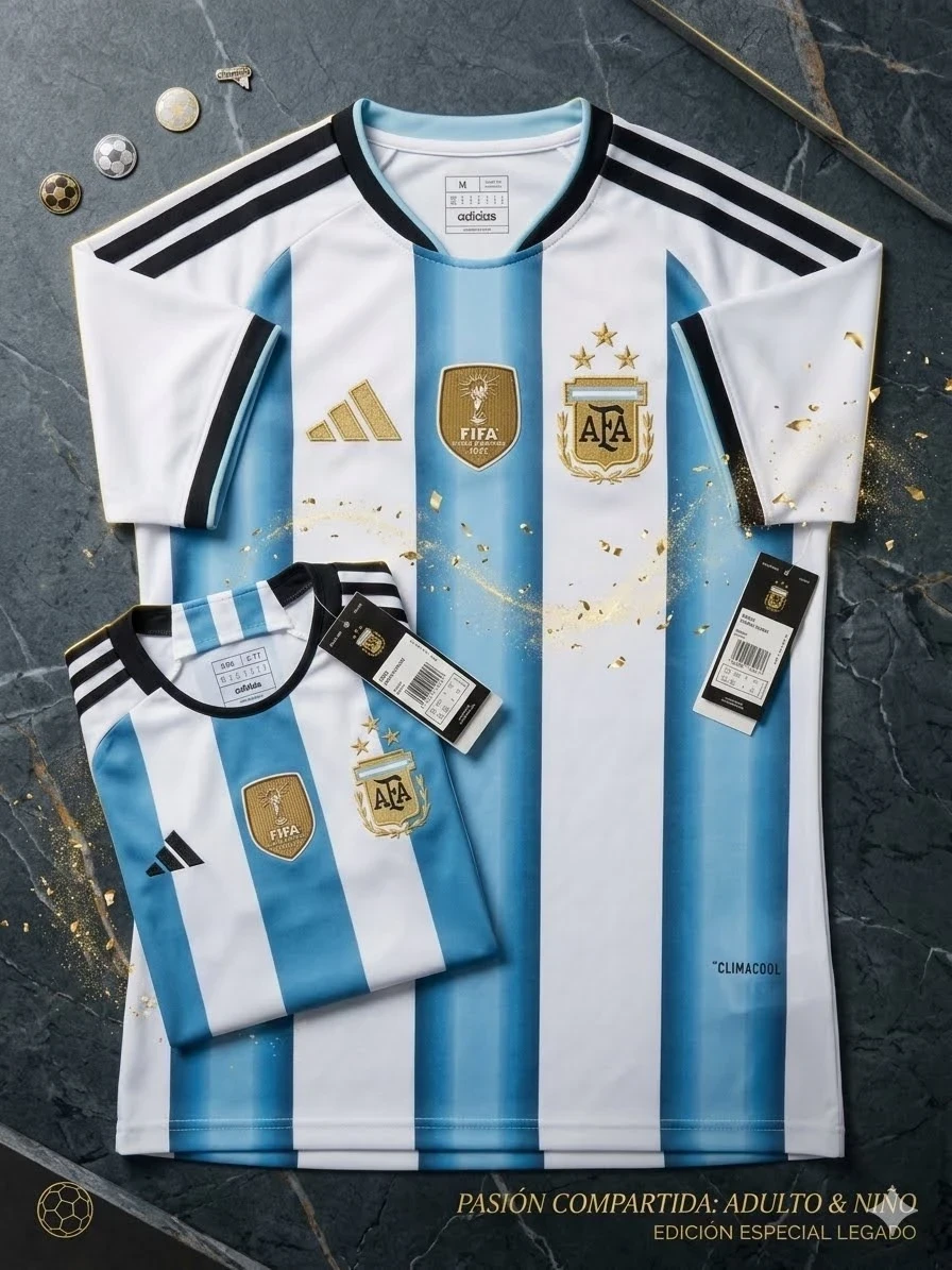 CAMISETA OFICIAL TITULAR SELECCIÓN ARGENTINA RÉPLICA TRIPLE AAA IMPORTADA.