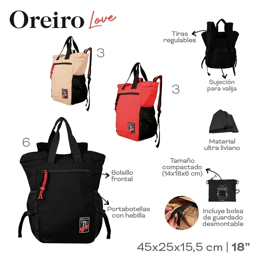 MOCHILA DE VIAJE PLEGABLE OREIRO 29137