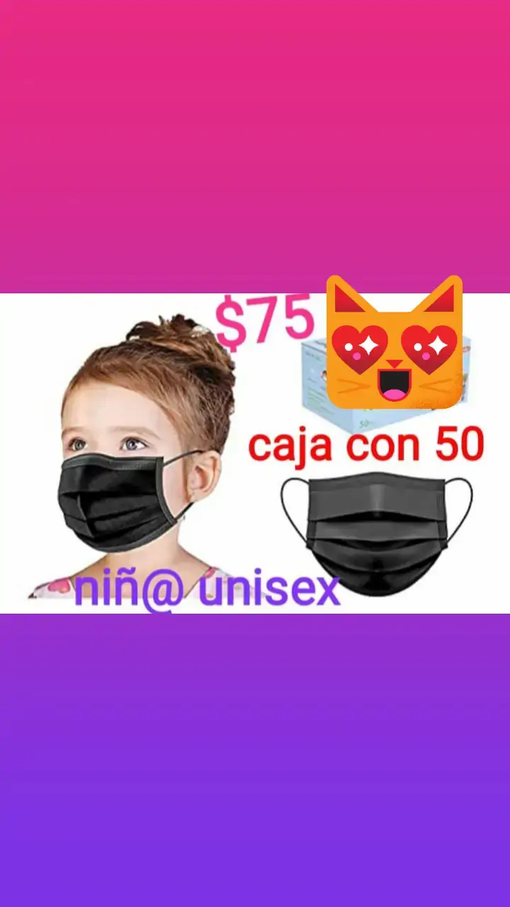Cubre bocas negro unisex