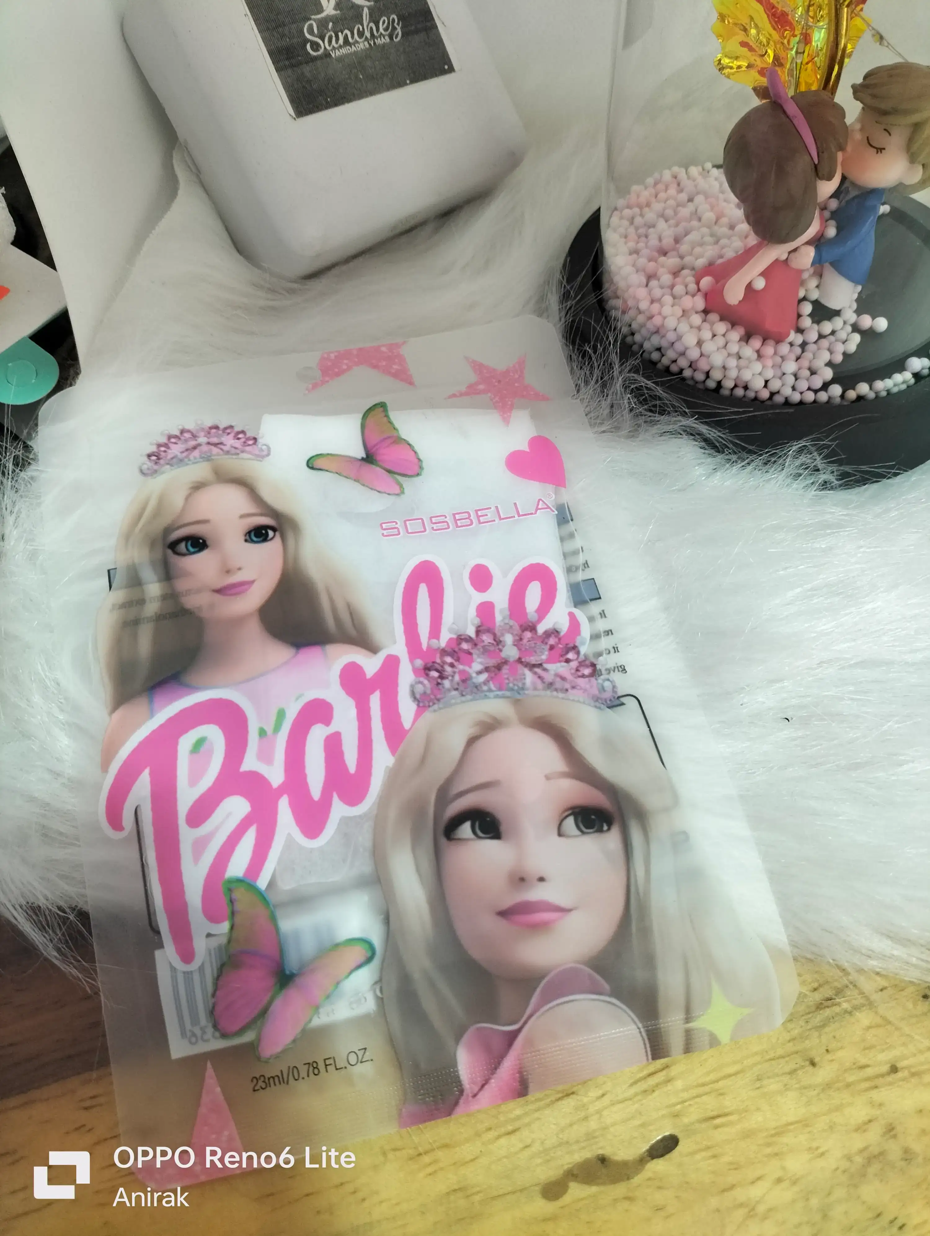 Mascarilla de tela barbie 