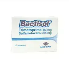 BACTISOL 160MG/800MG CJA X 10 TAB TRIMETOPRIMA+SULFAMETOXAZOL MED-LINE