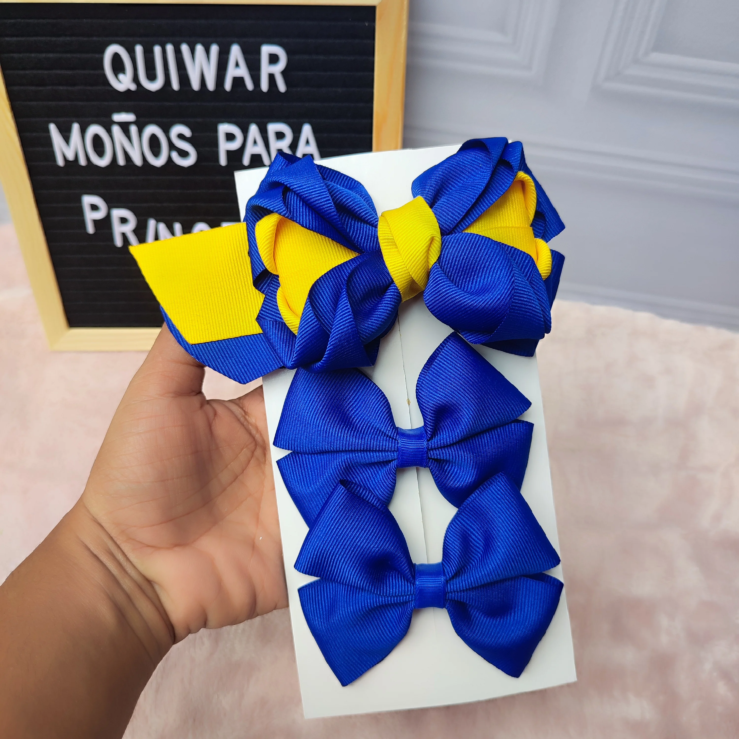 Set Lazo Vilma Azul y Amarillo