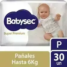 Pañales Babysec Super Premium P x 30