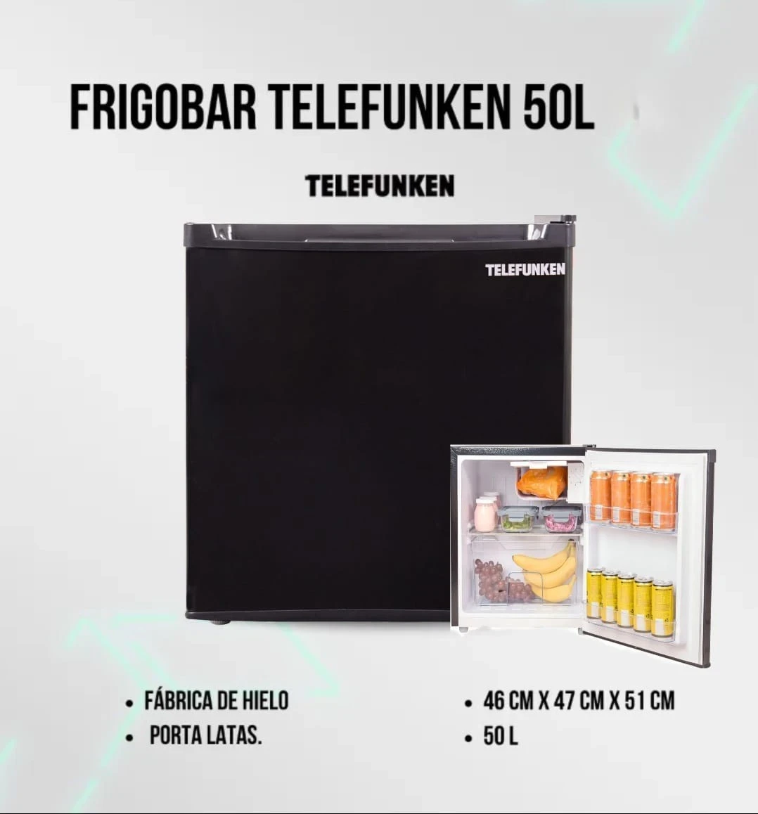 FRIGOBAR TELEFUNKEN 50 LTS NEGRA