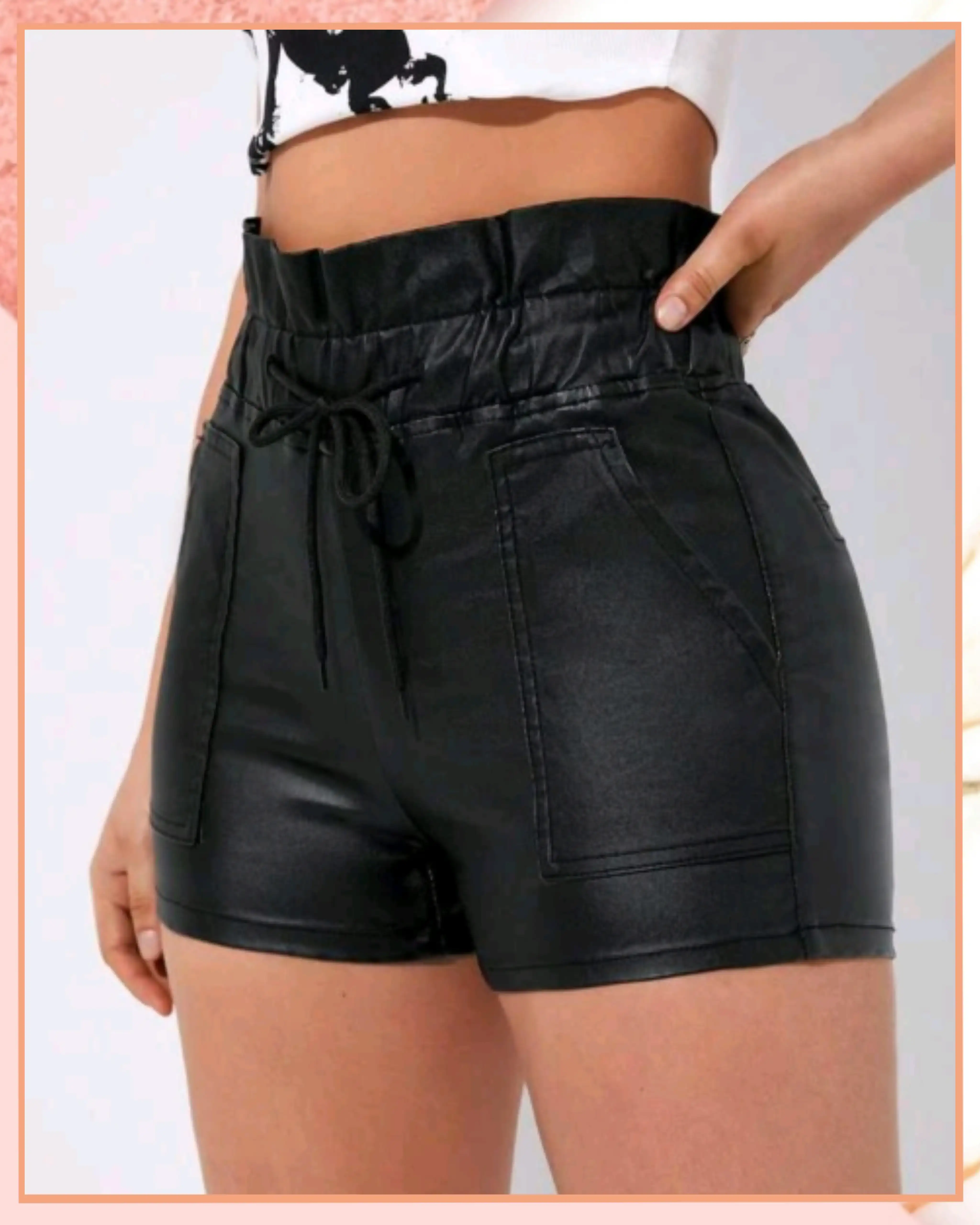 S - Shorts de cuerina 2