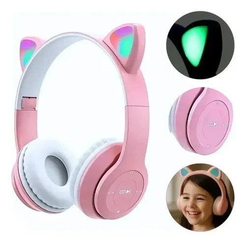 Auriculares Bluetooth P47 Kids / MicroSD / AUX / FM 