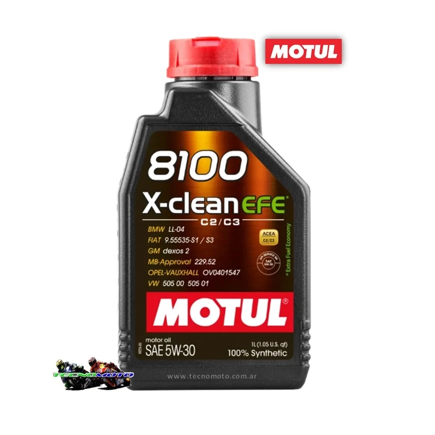 ACEITE MOTUL AUTO 8100 X-CLEAN 5W30 1LT -8276