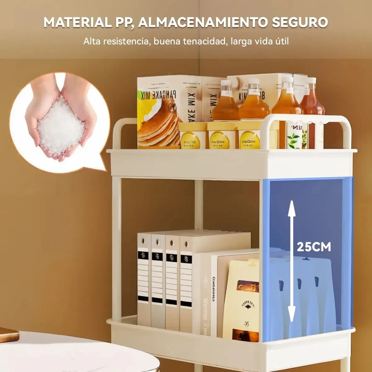 Carro Organizador Con 4 Niveles y Ruedas Estante Abs 4
