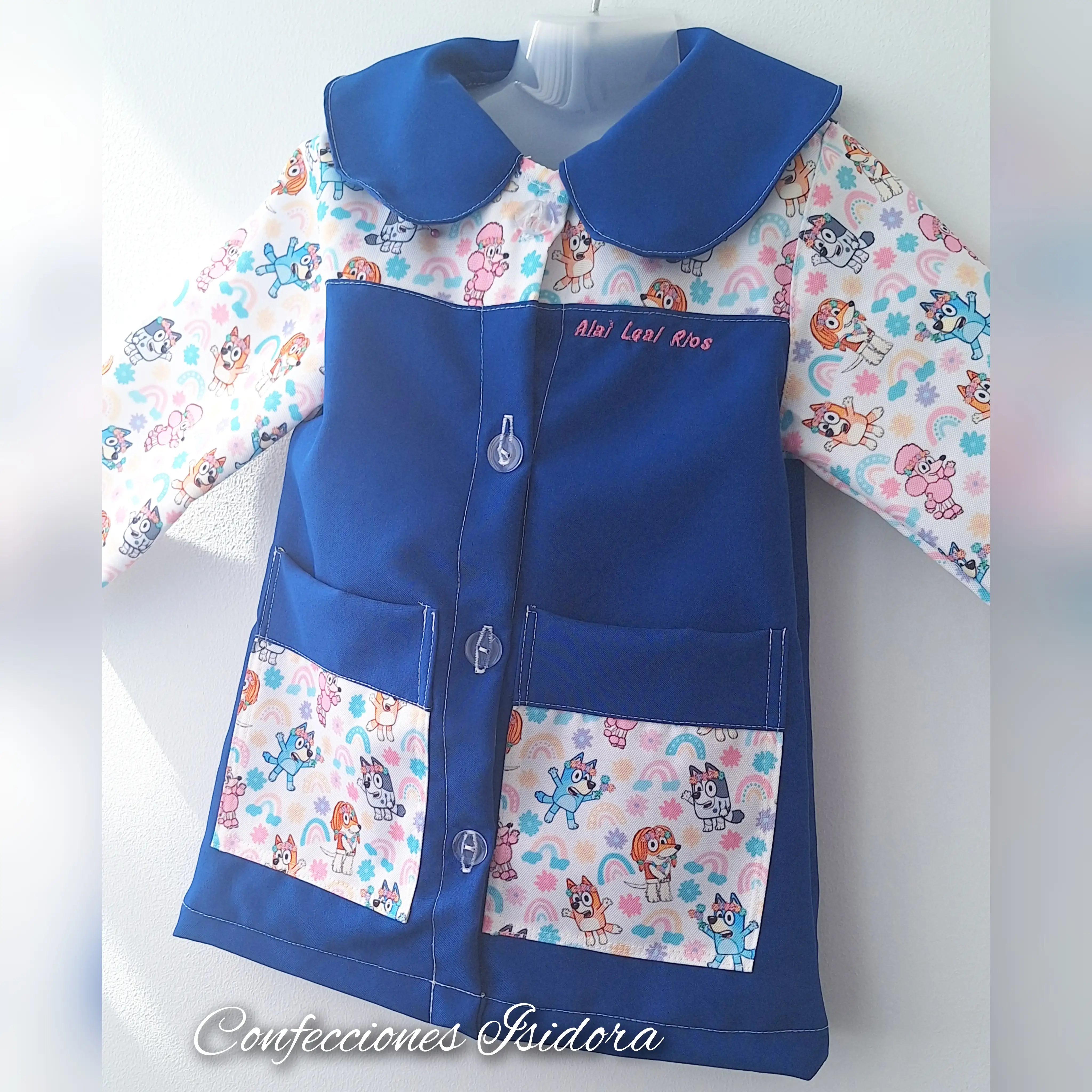 Delantal bluey , Azul rey  2