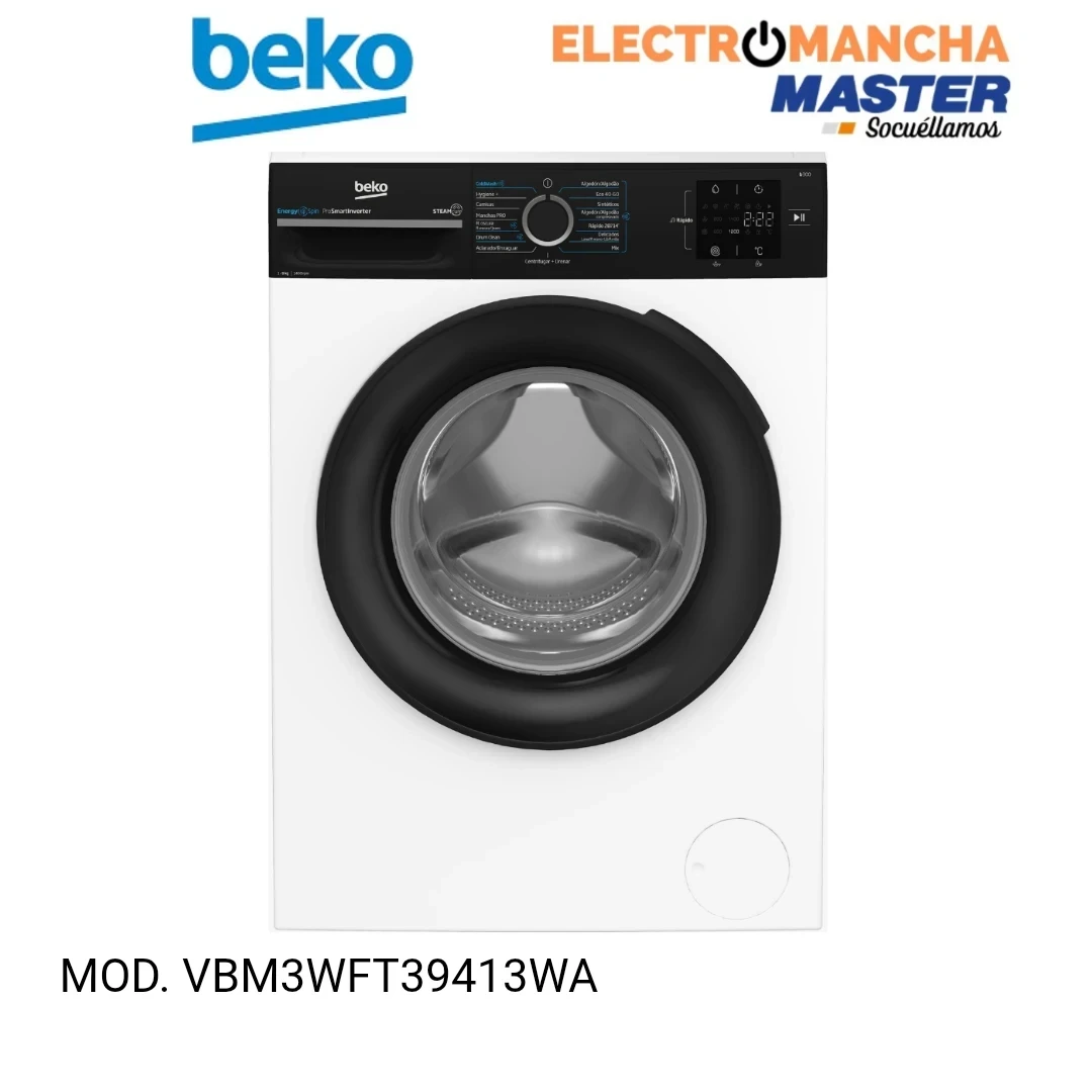 LAVADORA BEKO VBM3WFT39413WA 9 KILOS 1400RPM A