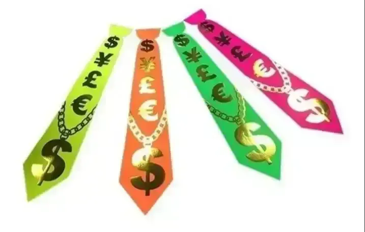 Corbata estampada fluor  3