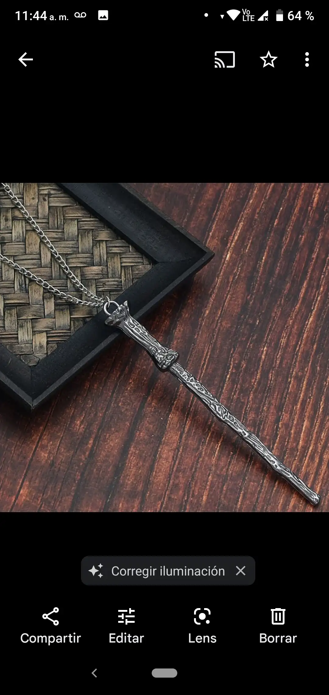 Cadena varita Harry Potter  2